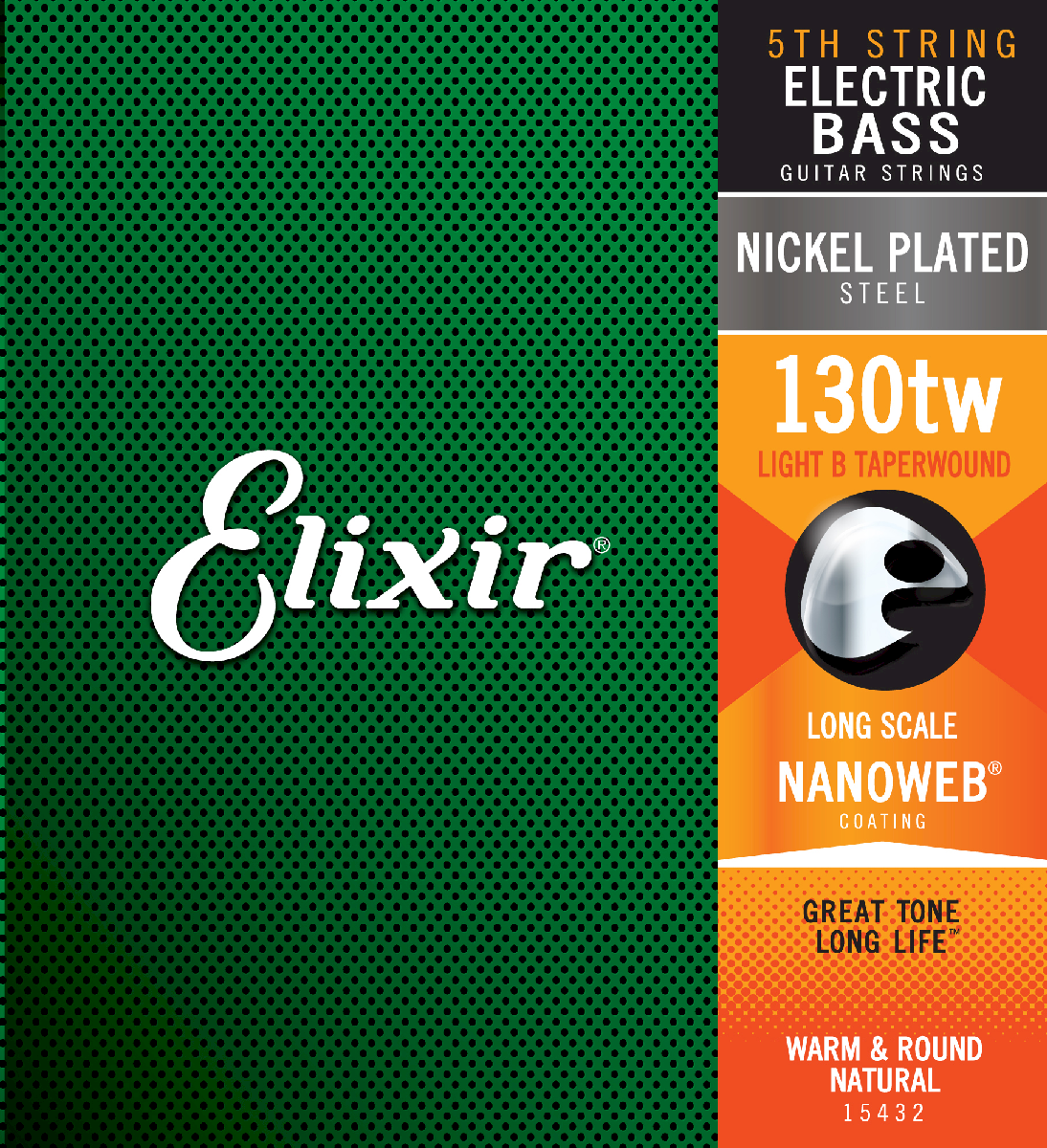 Elixir Nanoweb 15432 130tw H-string for 5-string bass